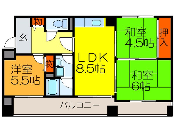 ヴェルドミールの物件間取画像